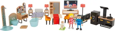 Produktbild von Puppenhausmöbel-Set Modern
