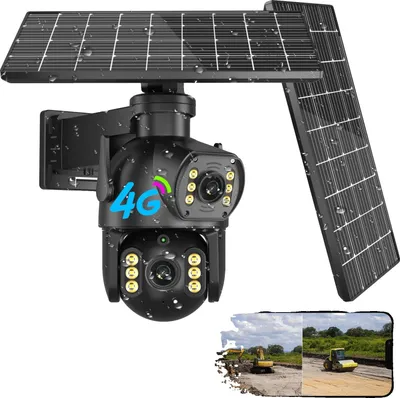 Obrázek produktu pro Bezpečnostní kamera, připojení 4G, technologie duálního objektivu, 8MP 64g karta, konektor EU