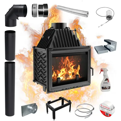 Immagine prodotto di Inserto per caminetto KRATKI ZUZIA MOC 15 kW Kit accessori in ghisa