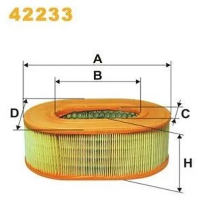 Image de Filtre à air WIX FILTERS 42233 Cartouche filtrante