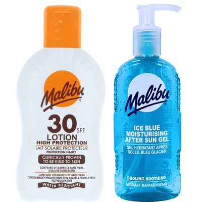 Immagine prodotto di Malibu impermeabile balma SPF30 200 ml + gel dopo abbronzatura 200ml