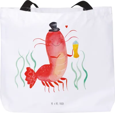 Produktbild von Mr. & Mrs. Panda Alltagstasche Hummer Weizen - Weiß - Geschenk, Strandtasche, Reisetasche, Kneipe, Tote Bag, Kochen, Meer, Schultasche, Tasche, Wirtschaft, Bier, Gasthaus