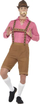 Produktbild von Smiffys 49656L Smiffy's Mr. Bayrisches Kostüm, Rot und Braun, L - Size 42"-44"