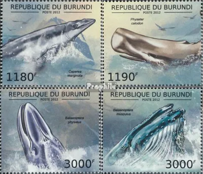 Produktbild von Briefmarken Burundi 2012 Mi 2838-2841 (kompl.Ausg.) postfrisch Wale