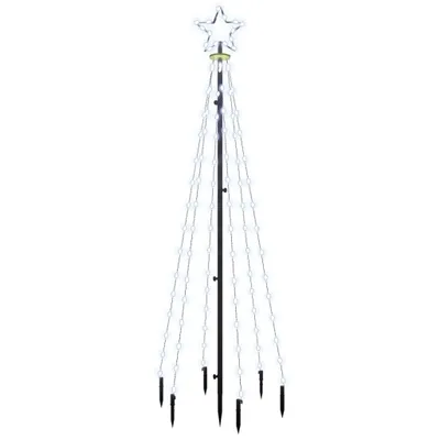 Produktbild von LED-Weihnachtsbaum mit Erdnägeln Kaltweiß 108 LEDs 180 cm