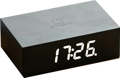 Produktbild von Gingko Wecker Uhr FLIP CCLICK CLOCK schwarz