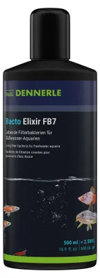 Produktbild von Dennerle Bacto Elixir FB7, 500 ml - Wasseraufbereiter für gesundes und klares Wasser, Schadstoff und Mulm Reduzierer