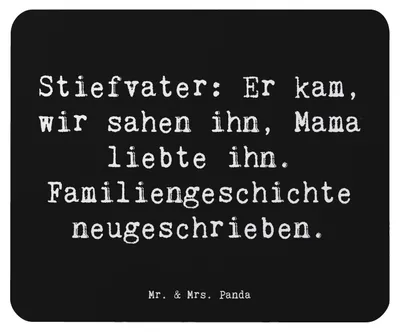Produktbild von Mr. & Mrs. Panda Mauspad Spruch Stiefvater Liebe - Schwarz - Geschenk, Mousepad, einzigartige Designs, Liebvoll, pc, Familienmitglieder, computer, Dankeschön, Mouse Pad