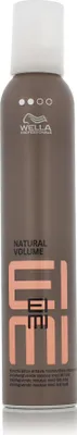 A product shot of a Wella EIMI Natural Volume Styling Mousse bottle.