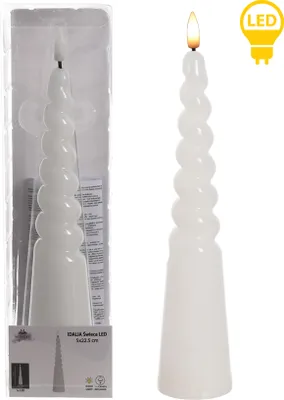 Produktbild von LED-Kerze Kunststoff Idalia IDALIA 5xH25 cm Weiß 1 Stück
