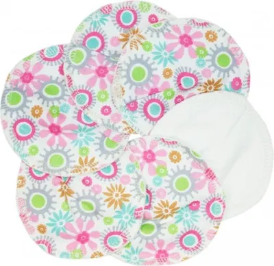 Image de ImseVimse Coussinets d'allaitement Flowers Organic kbA coton 3 paires 12cm