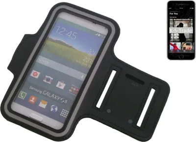 Produktbild von Kompatibel mit Apple iPhone SE (2020) Neopren Jogging Armband Sportarmband Oberarmband schwarz kompatibel mit Apple iPhone SE (2020) mit Reflektor