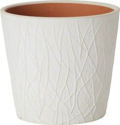 Produktbild von Blumenübertopf "Twig" aus Keramik Ø 7 cm / H 6 cm creme-weiß Übertopf aus Keramik – Blumentopf Keramik