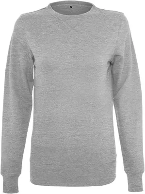 Produktbild von Build Your Brand BY025 | Ladies Light Crewneck Sweatshirt / Pullover - Farbe: Heather Grey - Größe: M