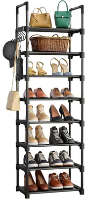 Produktbild von Omgoods – Schuhregal mit 10 Ablagen und Haken für 20-25 Paar Schuhe