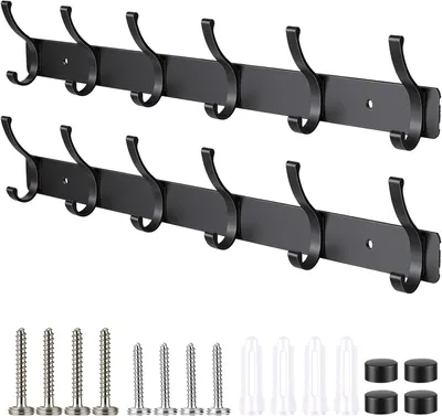 Produktbild von Wandhaken Set 2 Stk, 6 Haken, für Flur