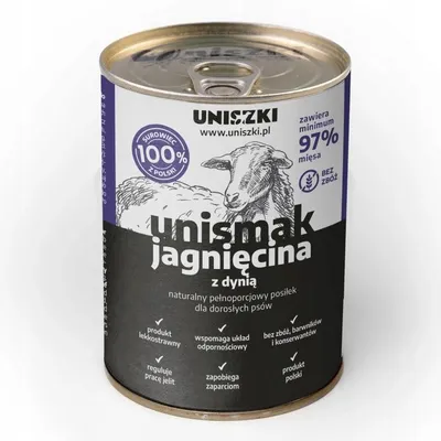 Zdjęcie produktu dla Mokra karma dla psa UNISZKI Unismak Jagnięcina 400g