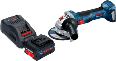 Produktbild von Bosch GWS 18V-7 Professional Akku Winkelschleifer 18 V 115 mm Brushless + 1x ProCORE Akku 5,5 Ah + Ladegerät