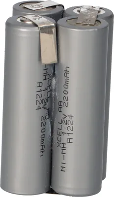 Produktbild von 4,8V 2200mAh 4er Akkupack Mignon Industrie-Akkus NiMH mit Lötfahne