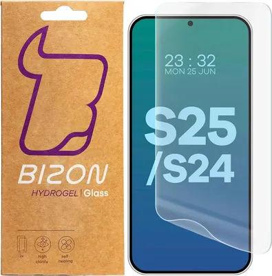 Produktbild von Bizon Glass Hydrogel Front Samsung Galaxy S25 / S24 [2 PACK]