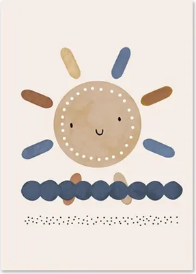 Produktbild von TPFLiving Kunstdruck LW-1009 (OHNE RAHMEN) Poster - Leinwand - Wandbild - Hochauflösender Giclée-Druck, langlebig und hochwertig - Regenbogen, Herz, Löwe, Bär, Wal, Sonne, Wolken, Einhorn -  - Größe: 30x42cm