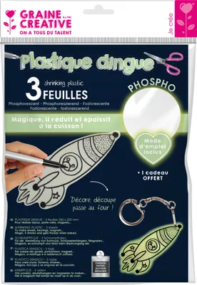 Obrázek produktu pro Graine Creative GC smršťovací fólie A4 fosfor 3 listy