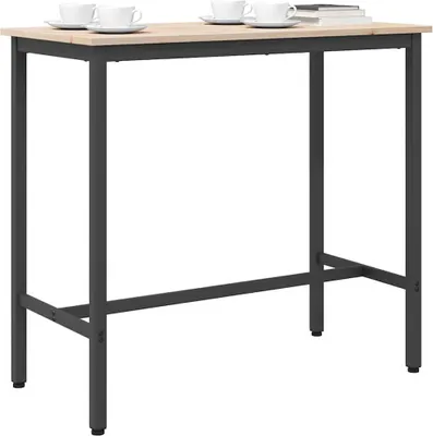 Image de vidaXL Table Naturelle 100 x 50 x 91 cm Ingénierie Bois et Acier