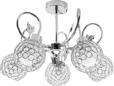 Produktbild von tooLight Kronleuchter App636-5C Kristall Metall Blatt 5-Lichtquelle E27 50X50X35Cm