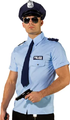 Produktbild von O7469-46-48 blau Herren Police Hemd mit Krawatte Gr.46-48