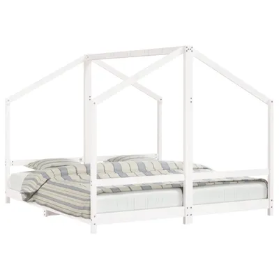 Obrázok produktu pre vidaXL Detská postieľka biela 2x(90x200) cm Masívne borovicové drevo