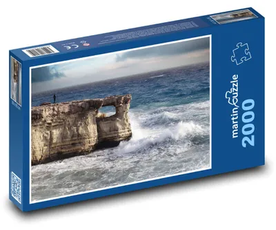 Zdjęcie produktu dla Puzzle 2000 Klif i fale morskie - martinpuzzle