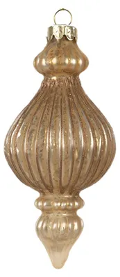 Produktbild von Clayre & Eef Weihnachtskugel Ø 7x14 cm Goldfarbig Glas