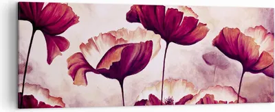 Produktbild von Bild auf Leinwand - Leinwandbild - Mohn Blume Wiese - 140x50cm - Wand Bild - Wanddeko - Wandbilder - Leinwanddruck - Bilder - Kunstdruck - Wanddekoration - Leinwand bilder - Wandkunst - AB140x50-3934