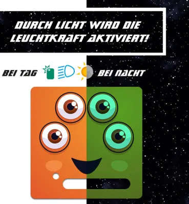 Produktbild von Nachtleuchtende Schutzfolie kompatibel mit Toniebox1 passgenaue Folie mit Motiv Kratzschutz für Musikbox Y031-09 Monster