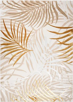 Obrázek produktu pro Koberec Tapiso GOLDEN, moderní, krátký vlas, béžová a zlatá barva, rozměry 160 x 230 cm