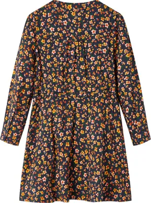 Produktbild von vidaXL Kinderkleid mit Langen Ärmeln Marineblau 140
