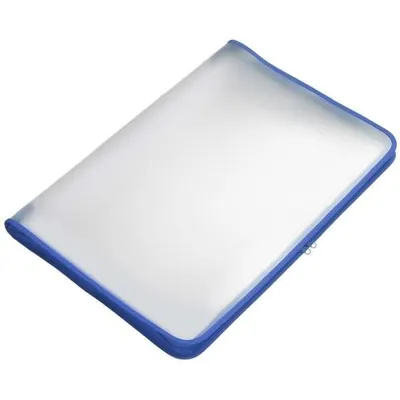 Produktbild von FSY Reißverschluss-Portfolio, A3, PP farblos transluzent, Zip blau