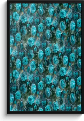 Produktbild von MuchoWow® MuchoWow® Gerahmtes Poster Blumen - Rosen - Blau 60x90 cm - Poster mit zchwarzem Bilderrahmen - Kunst