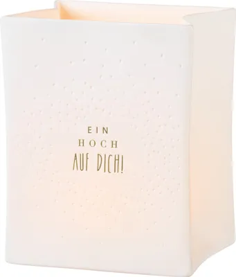 Produktbild von Porzellanlichttüte "Ein Hoch auf Dich"