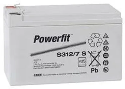Produktbild von Exide Bleiakku Powerfit S312/7S mit 12V 7Ah