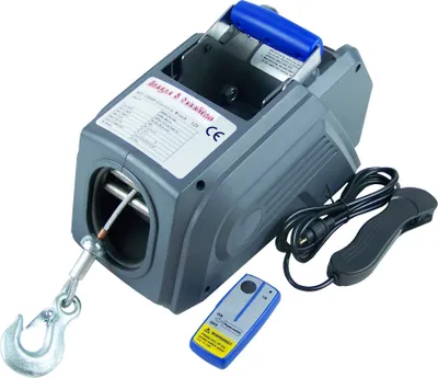 Produktbild von Berger & Schröter | 12 V Premium PKW-Seilwinde bis zu 2.700 kg Zugkraft, mit Funkfernbedienung, robustes Drahtseil