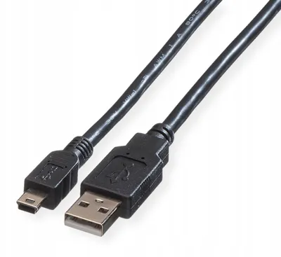 Produktbild von ROLINE USB 2.0 Kabel 1,8m Typ A auf Mini 5-Pin Schwarz