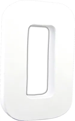 Produktbild von Décopatch 3x Weißes Pappmaché, Buchstabe O, 20,5cm - Weiß AC714C