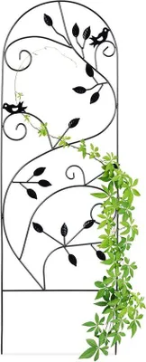 Produktbild von Rankhilfe für Pflanzen 120 x 40 cm - robust schwarz - Gartenrankhilfe