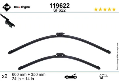 Immagine prodotto di SWF DAS ORIGINAL Spazzola tergicristallo anteriore per MG ZS SUV senza telaio