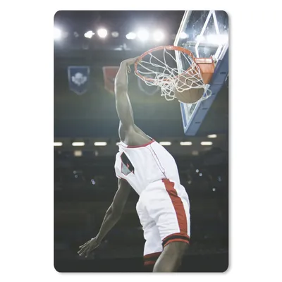 Produktbild von MuchoWow® Mauspad Mousepad Ein Basketballspieler wirft den Ball in den Korb 18x27 cm - Mousepads - Maus Mat - Pad - Mausunterlage