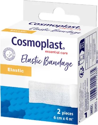 Imagen del producto de Cosmoplast: Venda elástica, 6x4 cm, 2 unidades