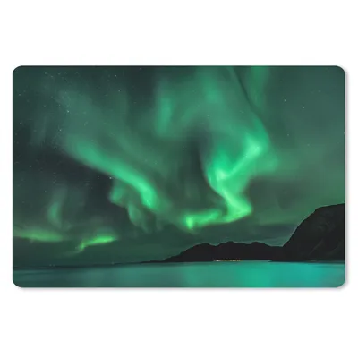 Produktbild von MuchoWow® Mauspad Mousepad Nordlichter - Wasser - Norwegen 27x18 cm - Mousepads - Maus Mat - Pad - Mausunterlage - Büroartikel - Desk Matten