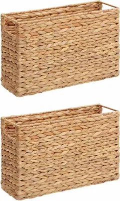 Zdjęcie produktu dla vidaXL Kosze na czasopisma 2 szt. natura 39 x 14 x 25 cm hiacynt wodny