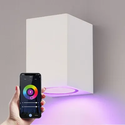 Produktbild von hoftronicsmart LED Wandleuchte 5,5W 345lm RGBWW IP65 Weiß GU10 Downlight